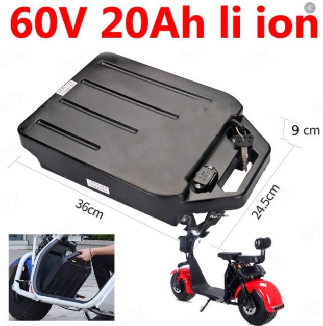 Baterija za električni skuter City Coco 60V 20Ah Li-ion, odvojiva