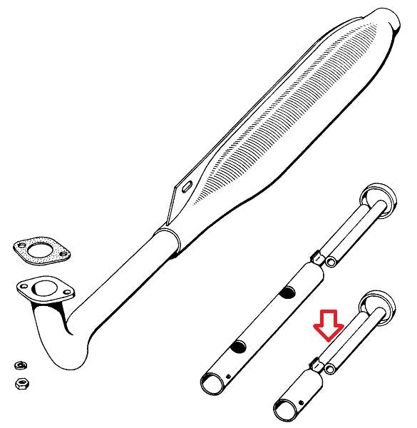 Prigušivač standard auspuha Tomos A3 A35 - MotoParts Plus