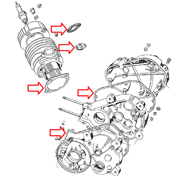 Komplet brtvi Tomos T12 original