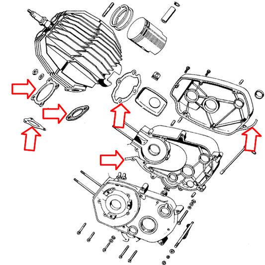 Komplet brtvi Tomos E90 original