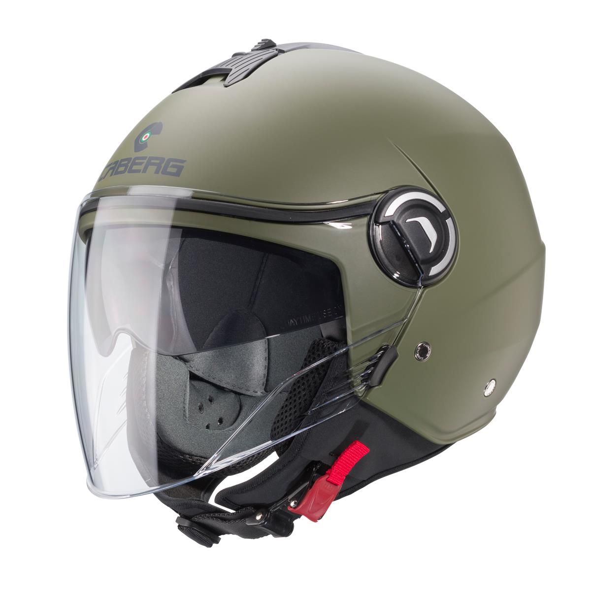 Caberg Riviera V4X Solid otvorene motociklističke kacige, mat vojno zelene boje, M - C6HA6029/M