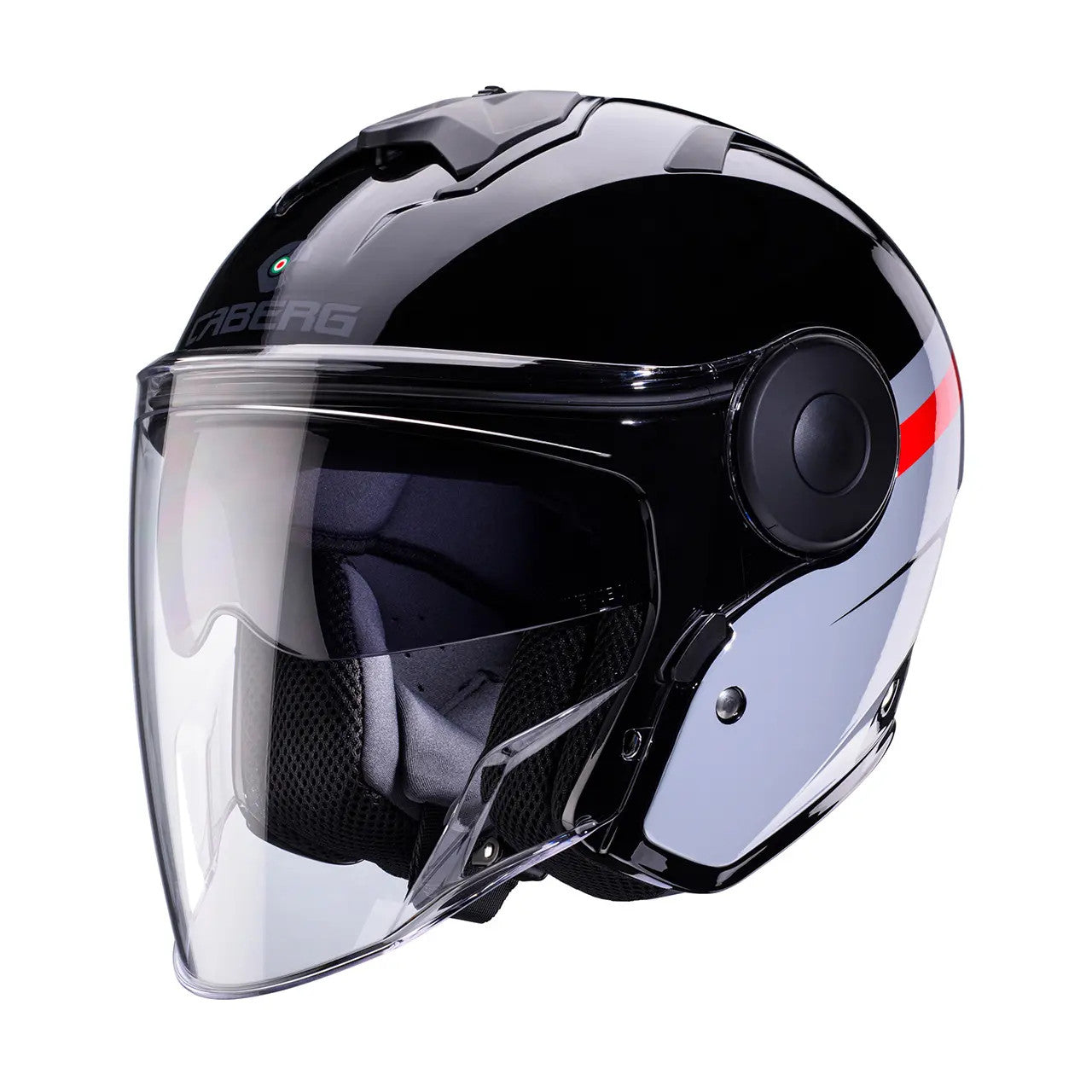 Caberg Soho Zephyr otvorena motociklistička kaciga crna/siva/crvena XL