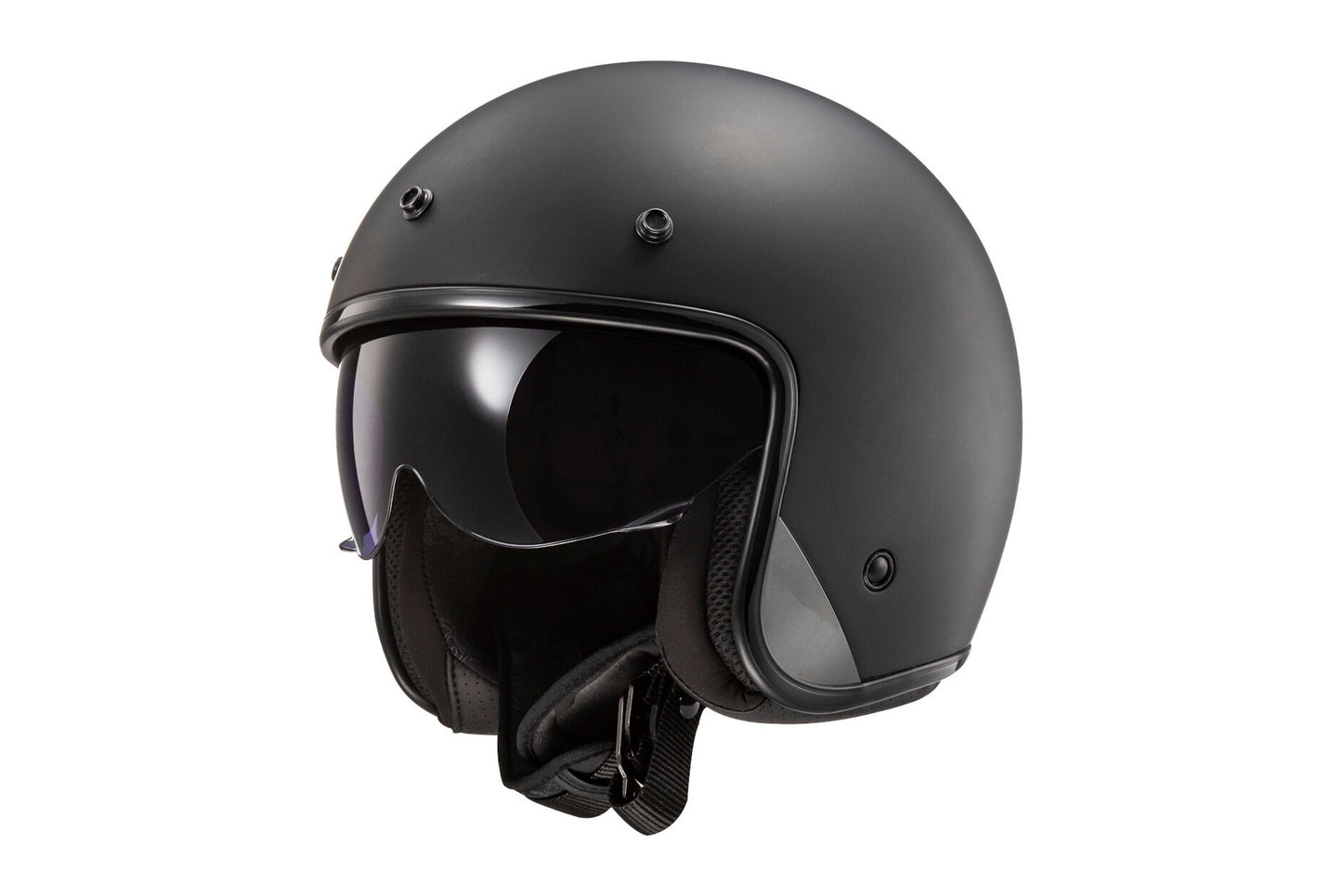 Otvorena motociklistička kaciga LS2 OF601 BOB II SOLID MATT BLACK-06 M